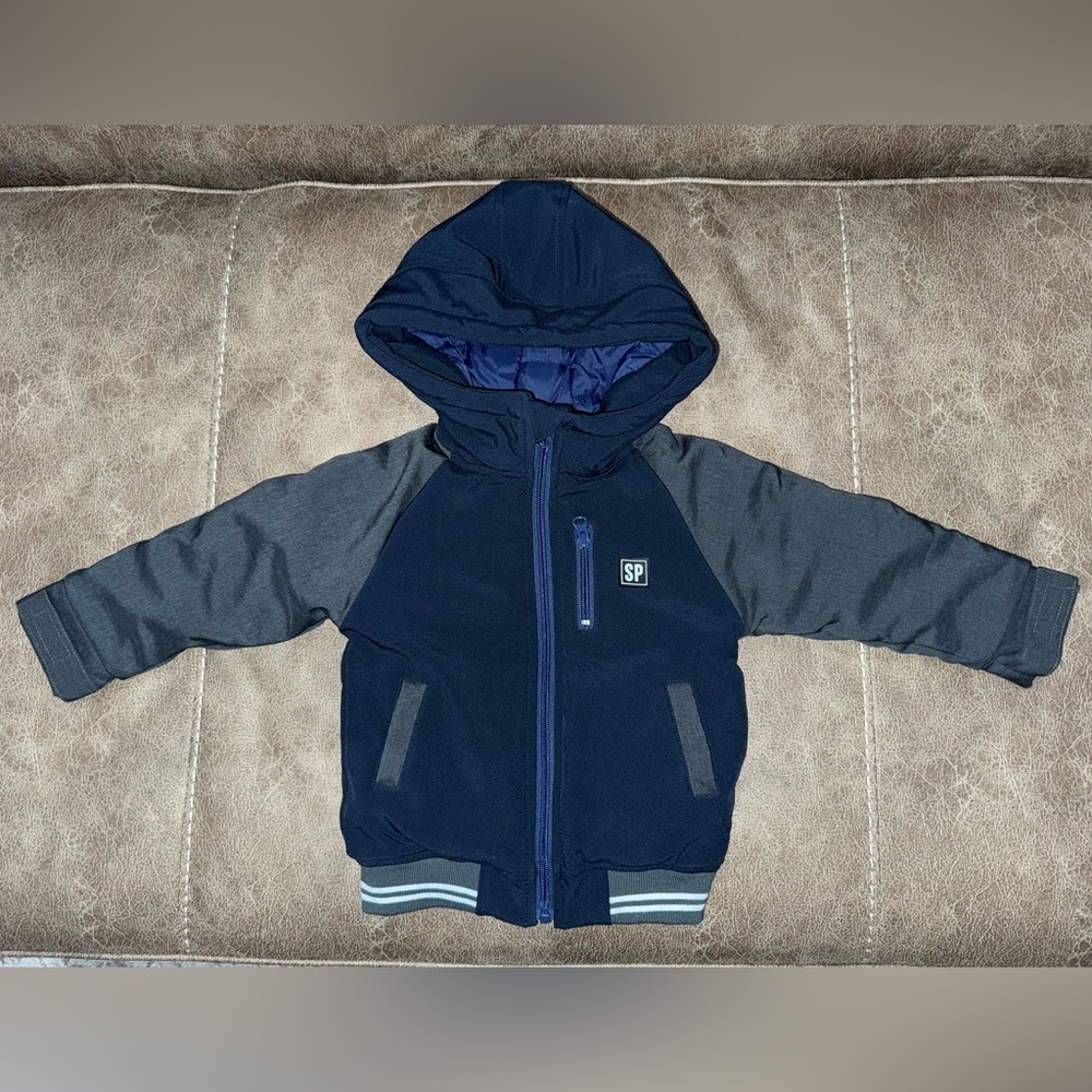 EUC Kids Navy and Gray Puffer Jacket